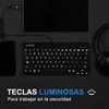 Perixx PERIBOARD-326ES Mini Teclado USB retroiluminado con teclas de Corto