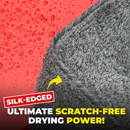 Towelogy X007 Microfibre Gaint Car Drying Towel Extra Large 40x60cm - XL Auto Detailing Towel Ultra Plush & Absorbent (2, XL (40x60cm))