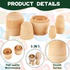 LOPYXBR 5 Sets Blank Russian Nesting Dolls Wooden Nesting Dolls