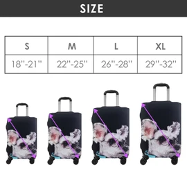 Adorila Luggage Covers for Suitcase Tsa Approved, Travel Suitcase Cover Protector Fits 26-28 Inch Luggage, Washable Baggage Covers (L, Eyes Dog), Eyes Dog, L