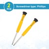 sourcing map 2pcs PH2.0 Mini Phillips Screwdriver 3mm Shank Cross