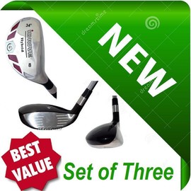 Custom-made iDRIVE Hybrids Set of 3 Iron Woods RESCUE CLUBS #8 #9 #PW Graphite STIFF FLEX
