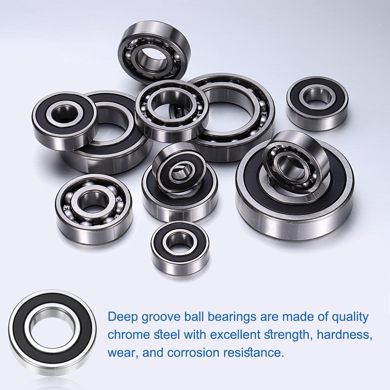 sourcing map 6206-2RS Deep Groove Ball Bearings, 2pcs 30mm I.D