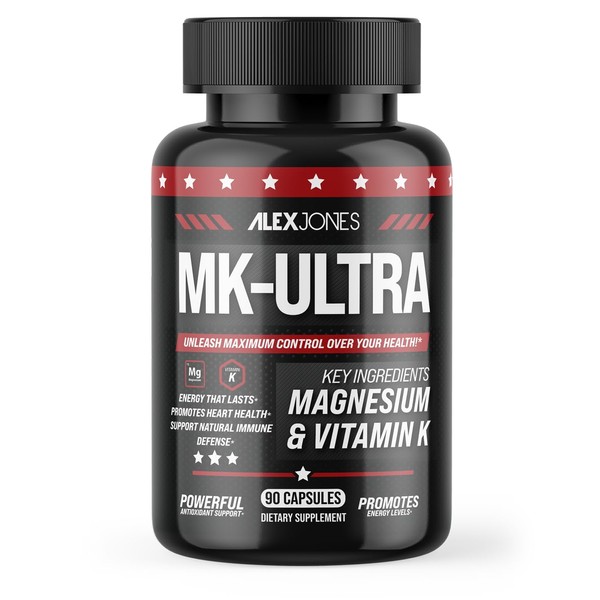 Alex Jones Naturals MK-Ultra Magnesium & Vitamin K2 Supplement, Advanced