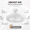 Bell+Howell SocketAir Wireless Ceiling Fan Light with Remote Control, Extender,110-120