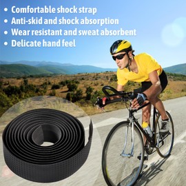 Bike Handlebar Tape,of Anti-Slip Handlebar Tape to Enhance Bike Grip,Comfort Steering Wheel Tape for Handlebars with Anti-Slip,Bike wrap Shock-Absorbing Carbon Fiber Road Bike bar Tape (4 Rolls)
