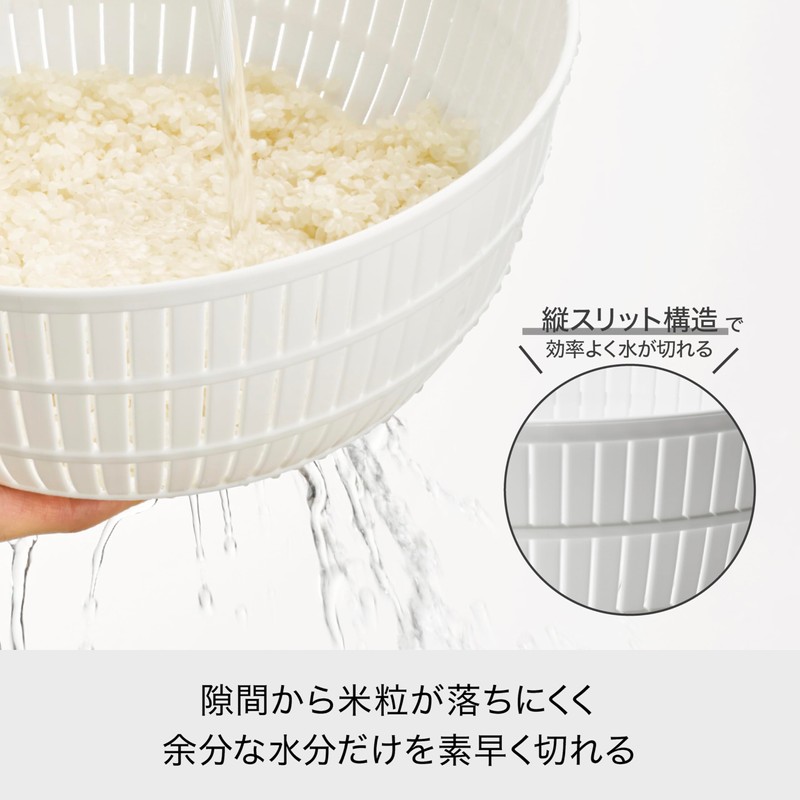 like-it (like-it) Colander & Bowl, Resin, Ф22.7 x Height 4.1