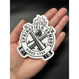 Springfield ArmoryDie Cut Decal Vinyl Sticker Gun Safe Indoor/outdoor 3.25”