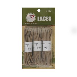 Rothco Boot Laces (3 Pack), Desert Tan, 72''