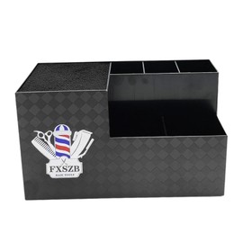 koolsoo Barber Scissors Holder Box Salon Scissors Holder Rack Scissors Case Professional Salon Organizer for Combs Clips Hairstyling, black