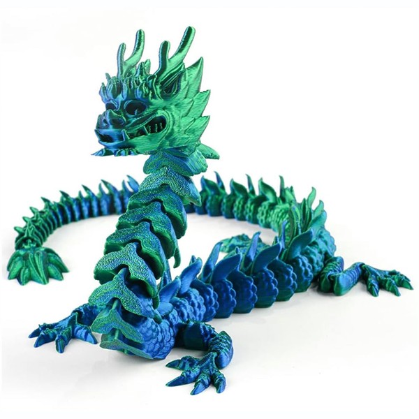 EJLZTZSJ 3D Printed Surprise Dragon, 30 cm Movable Dragon, Flexible