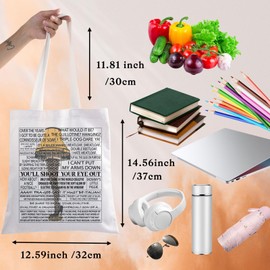 WZMPA Funny Christmas Story Tote Bag Ralphie Fans Gift Leg Lamp Shoulder Bag Christmas Movie Merchandise (You'll Shoot TG)