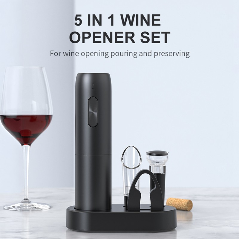 Electric Wine Opener Set Type-C Rechargeable Automatic Electric Wine Bottle