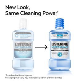 Listerine Ultraclean Alcohol-Free Mild Mouthwash + Whitening Protection*, Alcohol Free Tartar Control Oral Rinse Provides Fresh Breath. Mild Arctic Mint Flavor, 1L