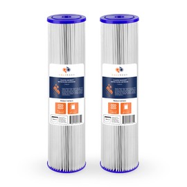 Aquaboon 1 Micron Whole House Pleated Sediment Water Filter Cartridge 20x4.5 Well Filter Replacement Compatible with ECP5-20BB, SPC-45-1005, 2 Pack
