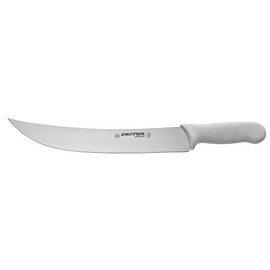 Dexter Sani-Safe Stainless Steel Steak Knife with White Polypropylene Handle - 12"L Blade