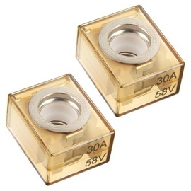 BOJACK Terminal Fuse 30A Marine Rated Battery Fuse (MRBF) 58V DC Max IP66 Waterproof for The Circuit Protection of Automobiles RVs Cranes Ships Charging Piles 30Amp(Pack of 2)