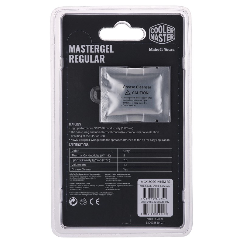 Cooler Master New Edition MasterGel Regular High Performance Thermal Paste