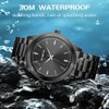 LIGE Men's Minimalist Watches Stainless Steel Waterproof Analog Quartz
