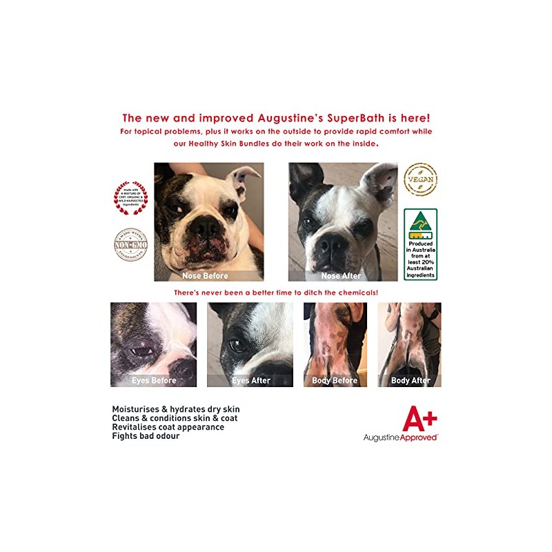 Augustine Approved SuperBath for Healthy Coat for Dogs Cats Pets