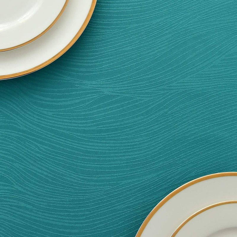 maxmill Jacquard Table Cloth Swirl Pattern Spillproof Wrinkle Resistant Water