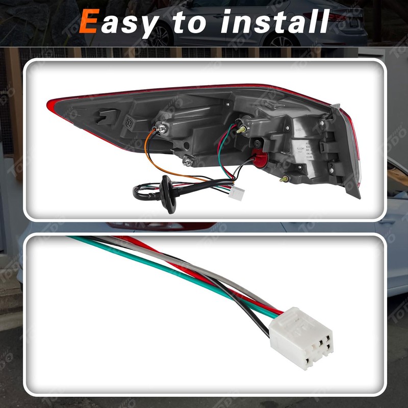 TODO Right Outer Tail Light with Side Marker Compatible with
