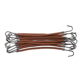 Brrnoo 10 Piezas de Cuerda Elástica para el Cabello, Lazos para el Cabello con Ganchos, Ganchos Elásticos para el Cabello, Ganchos para Sujetar la de Caballo, Cordón para el Cabello (Marrón)