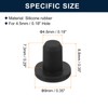 sourcing map 16 Pieces Black Rubber Stopper, 4.8mm Plug Holes
