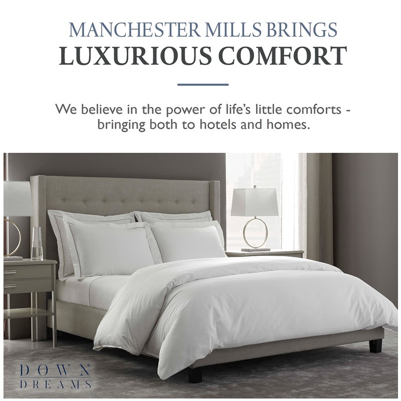 Down Dreams Manchester Mills Classic Pillows - King/Medium Support 2-Pack