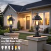 GOALPLUS 24" Outdoor Post Light with Dusk to Dawn Sensor,