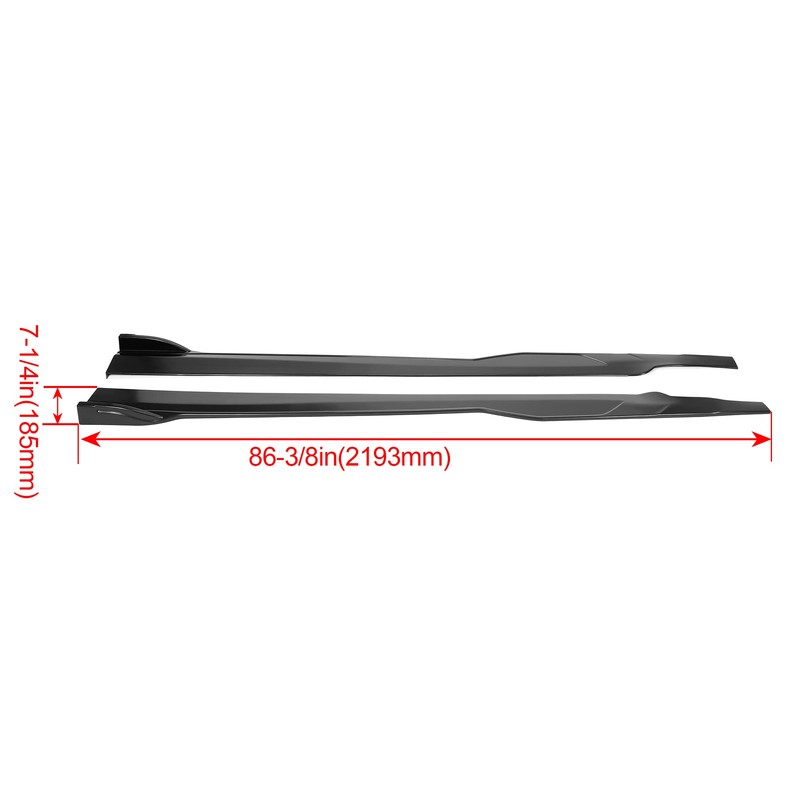 HECASA Side Skirts Body Kit Replacement Compatible with 2015-2023 Dodge