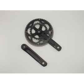 FSA Tempo Double 46/30T JIS Square Taper with Guard - Road Gravel Bike Crank Set 170mm Black