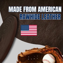 Covey Sports Baseball Glove Lace Kit with Leather Rawhide Laces & Needle - Complete Softball Glove Lacing Kit for Repair & Maintenance - Genuine American Leather Straps in Multiple Colors (Royal Blue)