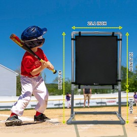 BADALU 2-in-1 Strike Zone & Pitching Net for Softball & Plastic Baseballs.Baseball Strike Zone Target Easy to Set up and Assemble, Softball Set Perfect for Pitching Training