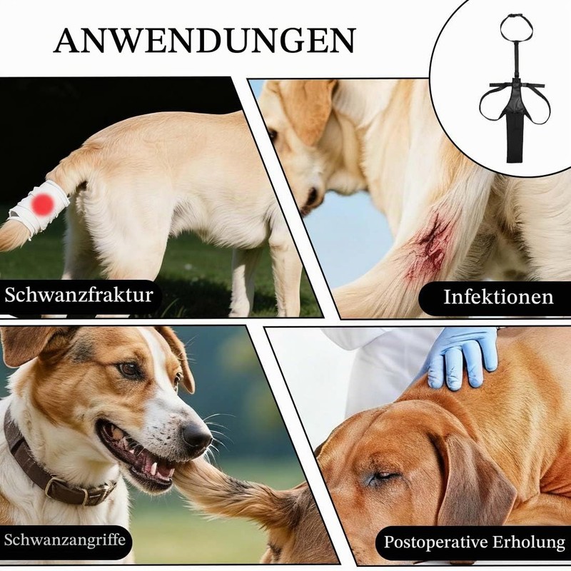 Dog Tail Protection, Dog Harness with Protective Cover for Tail