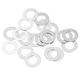 sourcing map M8 304 Stainless Steel Flat Washers, 20pcs 8x14x0.1mm Ultra Thin Flat Spacers for Screw Bolt, Electronic Repair, Automotive