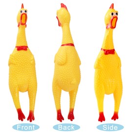 UEETEK Shrilling Huhn Spielzeug,Glabrious Drücken Schreiend Hähnchen , Hund Spielzeug zum Spaß, 34 * 7,5 cm (L * B)