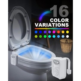 Lorrtta Lorrtta Motion-Activated Toilet Light with Aromatherapy and UV Sterilizer, Upgraded LED Night Light for Bathroom, Waterproof Toilet Light Inside Toilet with 16 Colors