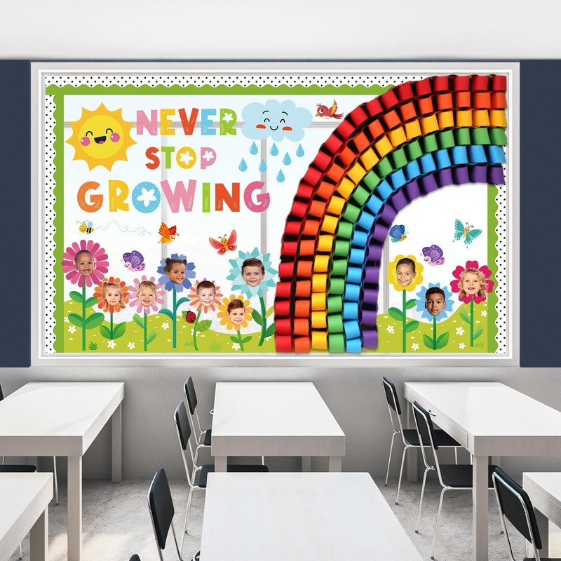 Summer Bulletin Board Classroom Decorations 3D Rainbow Butterfly Floral Bulletin