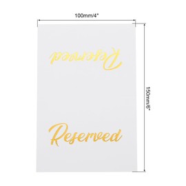 MECCANIXITY Reserved Table Signs,Gold Reserved Place Cards for Table at Restaurant,Wedding Reception,Business Meeting,Christmas Party,Seating Reserve 10Pcs