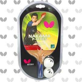 Butterfly Nakama P7 Japanese Penhold Table Tennis Racket - Great First Racket for Japanese Penhold Style of Play - Nakama Series - Includes 2 40+ Balls - Recommended for Beginning Level Players
