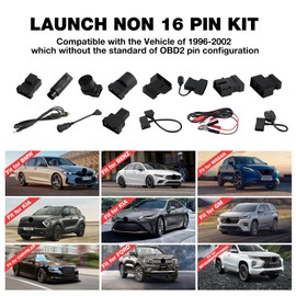 LAUNCH Non-16 Pin Adapter Kit Work for LAUNCH CRP919E BT/ CRP919X BT LAUNCH X431 [X431 Pro V/PROS, X431 V/V+ X431 PRO S+/3S+/5/Mini, X431 PAD III/V/VII] OE-Standard Connectors for 1996-2002 Vehicles