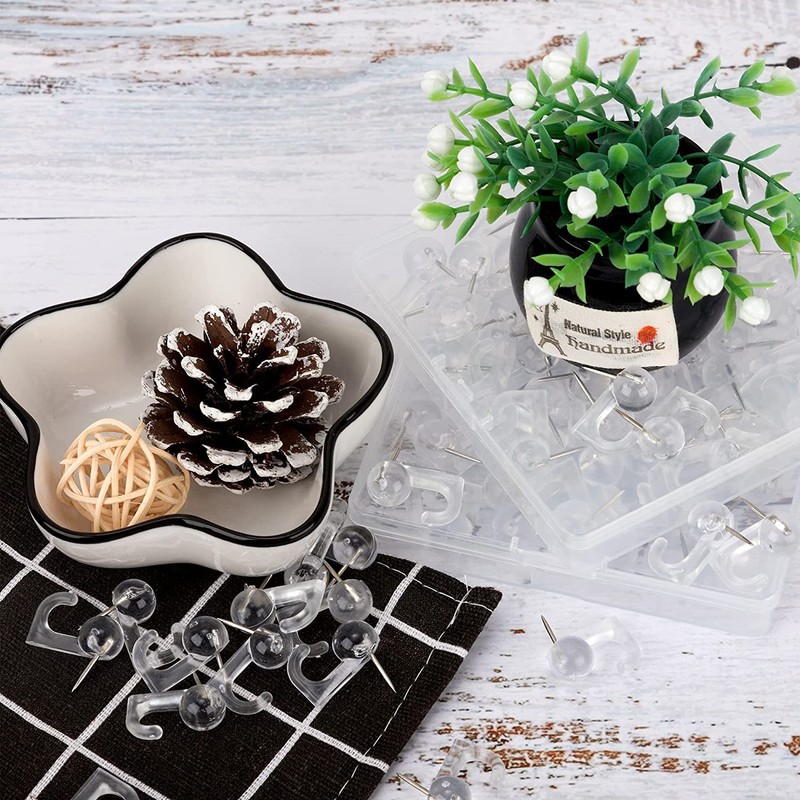 YOUOWO Thumb Tacks Push Pins, 50 Pieces