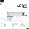 Slim-Line Stainless Steel L-Profile Tile Rail V2A L 250 cm