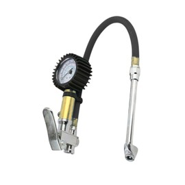 UB-Lab. Car Air Gauge, Air Chuck Gun, Car, Motorcycle, Bicycle, Tire Pump, Air Pressure Gauge, High Precision, Memory, 16 bar, Hose, Red, Anti-Slip