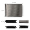 GROOVE GEAR ggs-1006 Men's Bi-Fold Wallet, Genuine Leather, Carbon Leather,