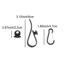 Vagocom Hook Set Charms Accessories for Bogg Bags and Simply Southern Tote - Insert Hook Holder with Small Key Chain Clip for Beach Tote(White)