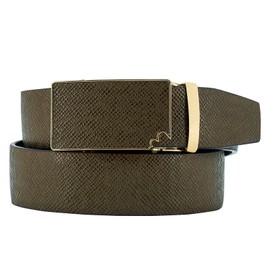 Coipdfty Mens Belts Leather Ratchet Casual Dress Belts for Men Adjustable Belts for Jeans Trim for Fit (Brown, 31" to 36" Waist)