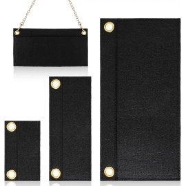 InnoHustle 펠트 지갑 삽입 정리함 3개의 PCS 내부 봉투 가방 블랙 여성 클러치 핸드백 크로스바디용 InnoHustle Felt Wallet Insert Organizer 3PCS Inner Pocket Bag Black Women Crossbody Clutch Handbag