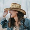 Straw Cowboy Hat for Women and Men, Western Cowgirl Hat